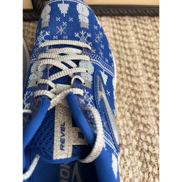 Brooks Revel 3 Run Merry Ugly Sweater Christmas Women’s Running Shoes Blue 8B - Picture 8 of 11
